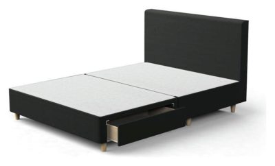 Silentnight - Studio Simple - Double 2 Drawer - Bed Frame - Ebony